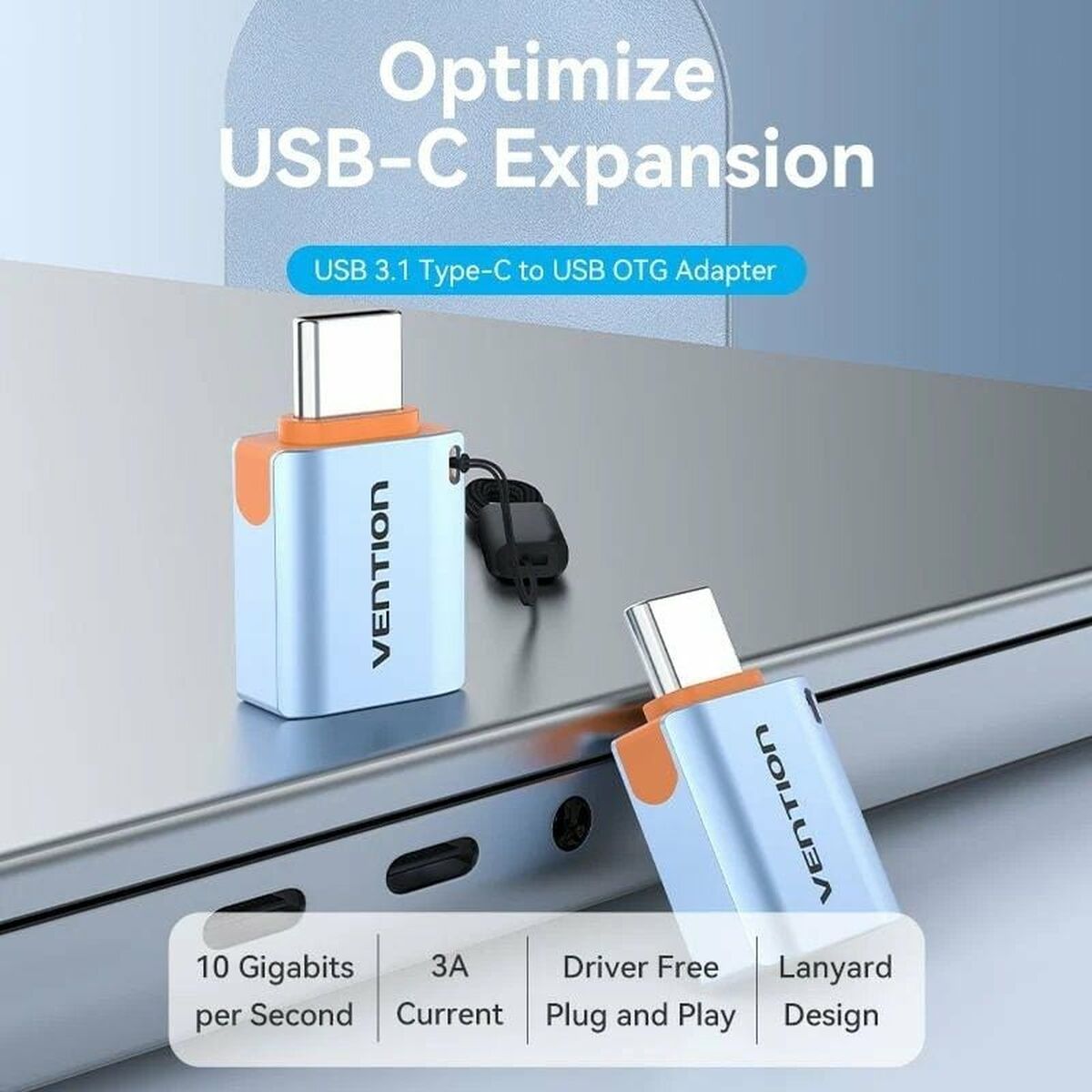 Адаптер USB - USB-C Vention CUBH0-2