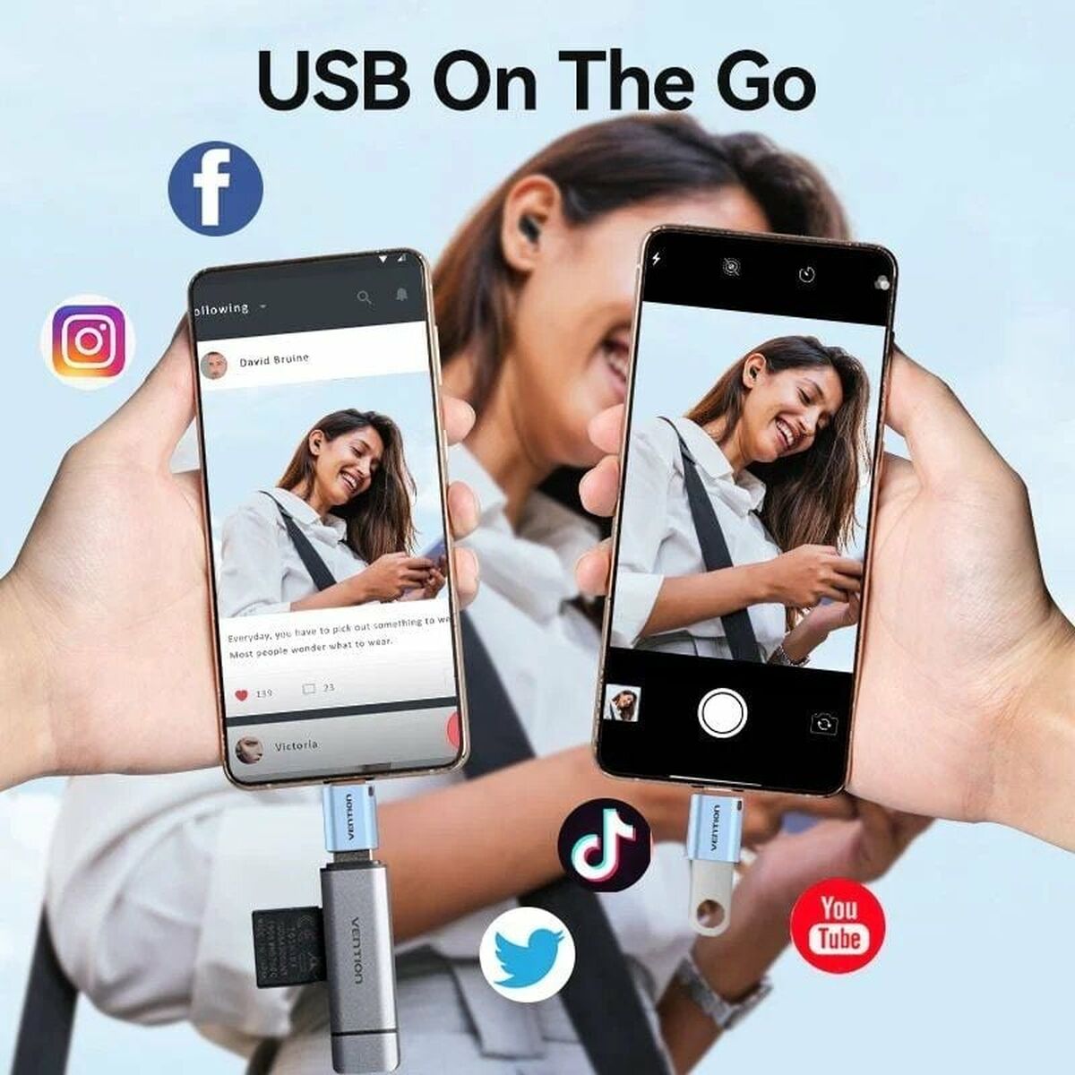 Адаптер USB - USB-C Vention CUBH0-5