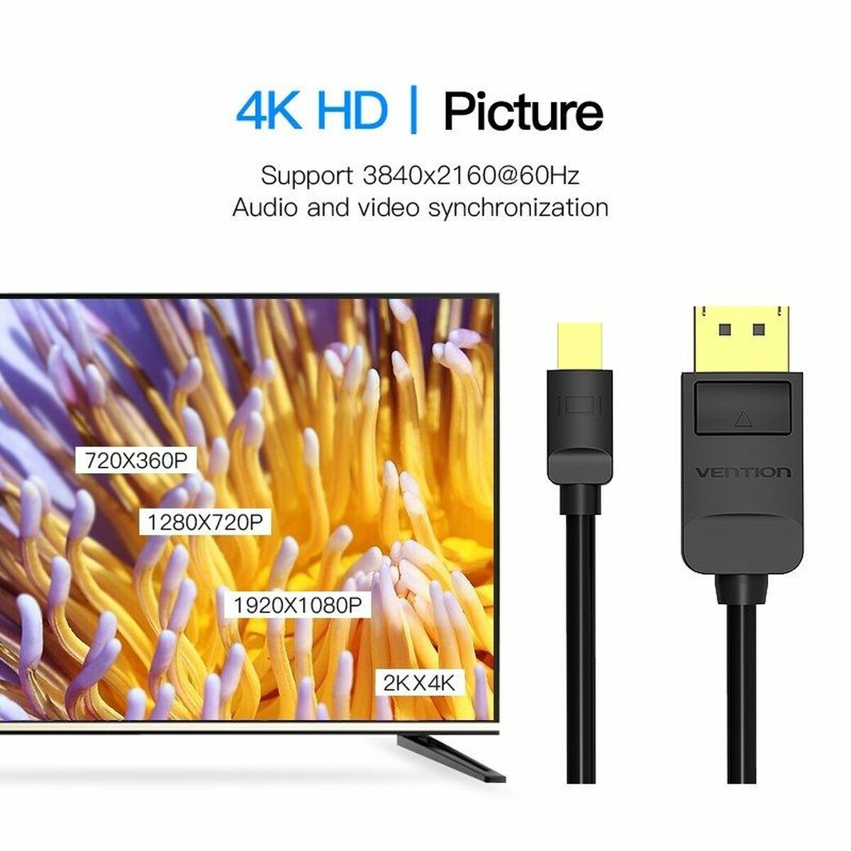 Адаптер Mini DisplayPort — DisplayPort Vention HAABI-2
