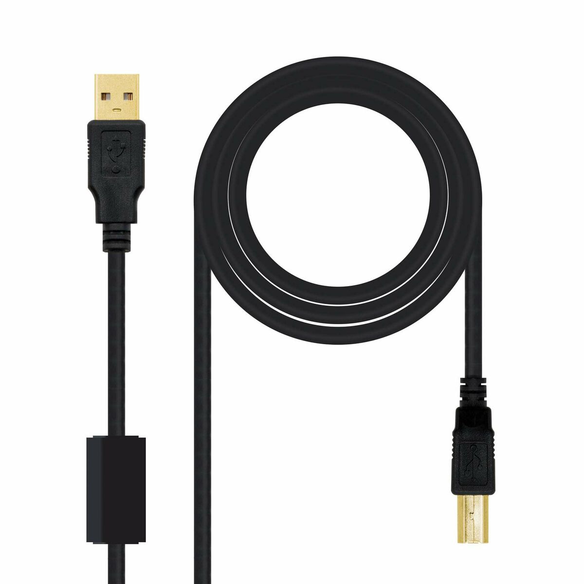 Кабель USB 2.0 A — USB B NANOCABLE 10.01.1203 Чёрный 3 m (1 штук)-3