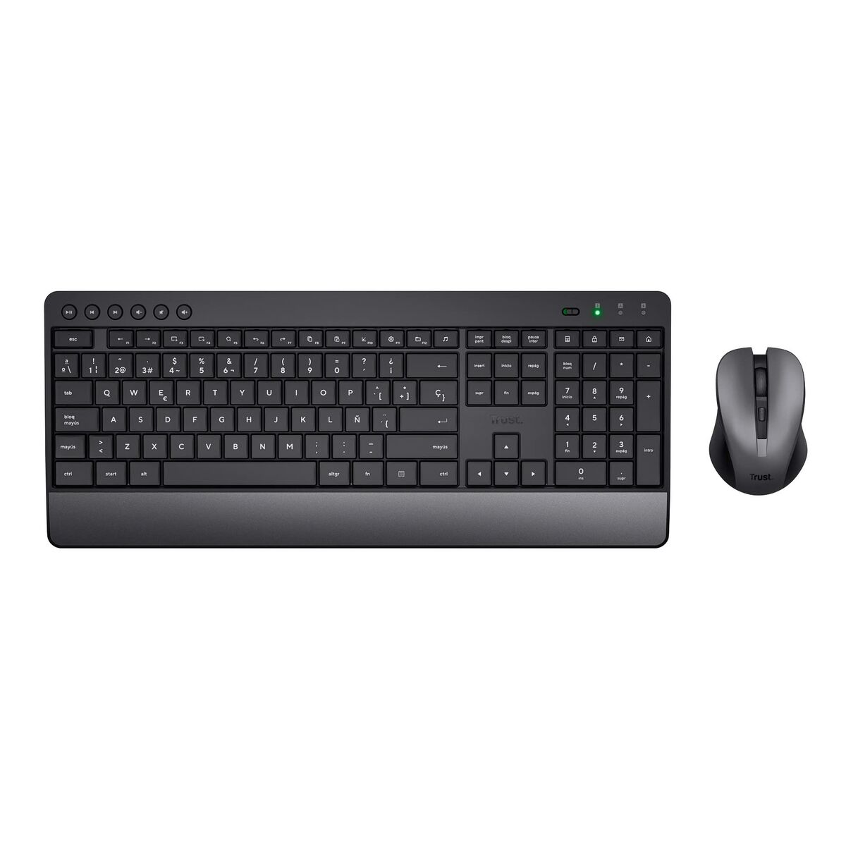 Клавиатура и мышь Trust Trezo Чёрный Испанская Qwerty-2