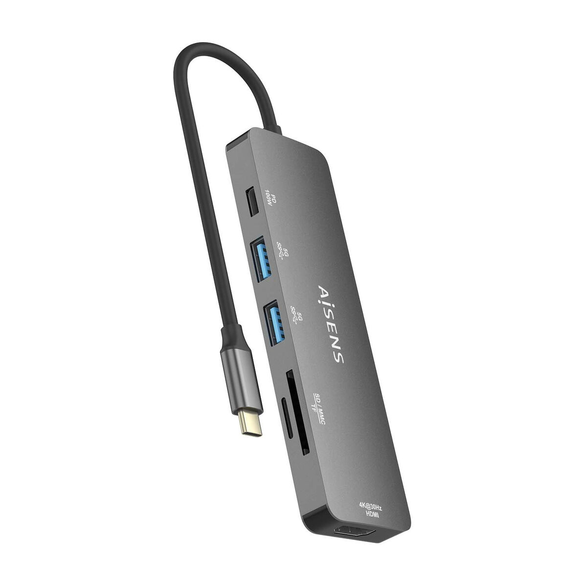 USB-разветвитель Aisens ASUC-6P016-GR Серый (1 штук)-3