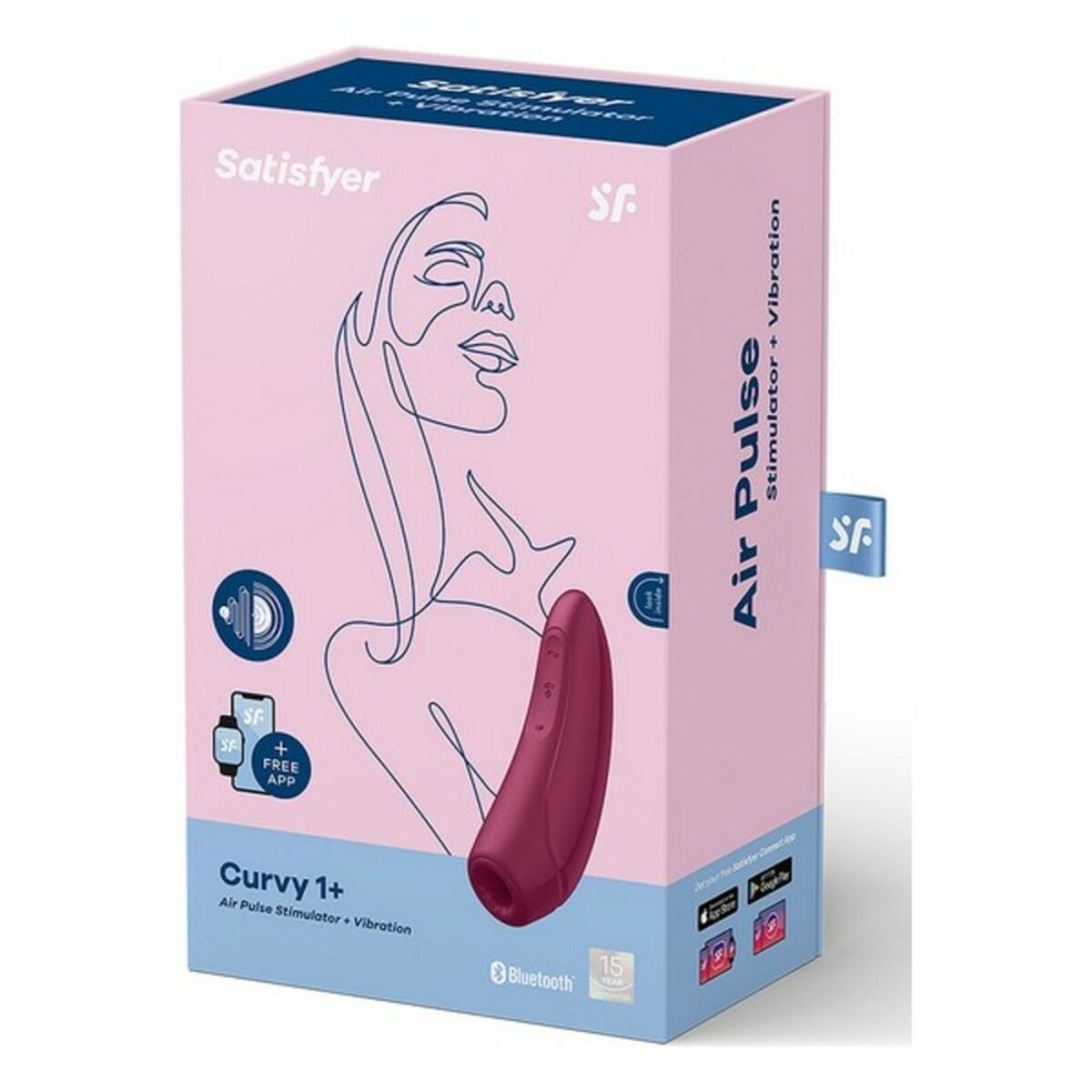 Присоски для клитора Satisfyer Curvy 1+ Бордовый-4