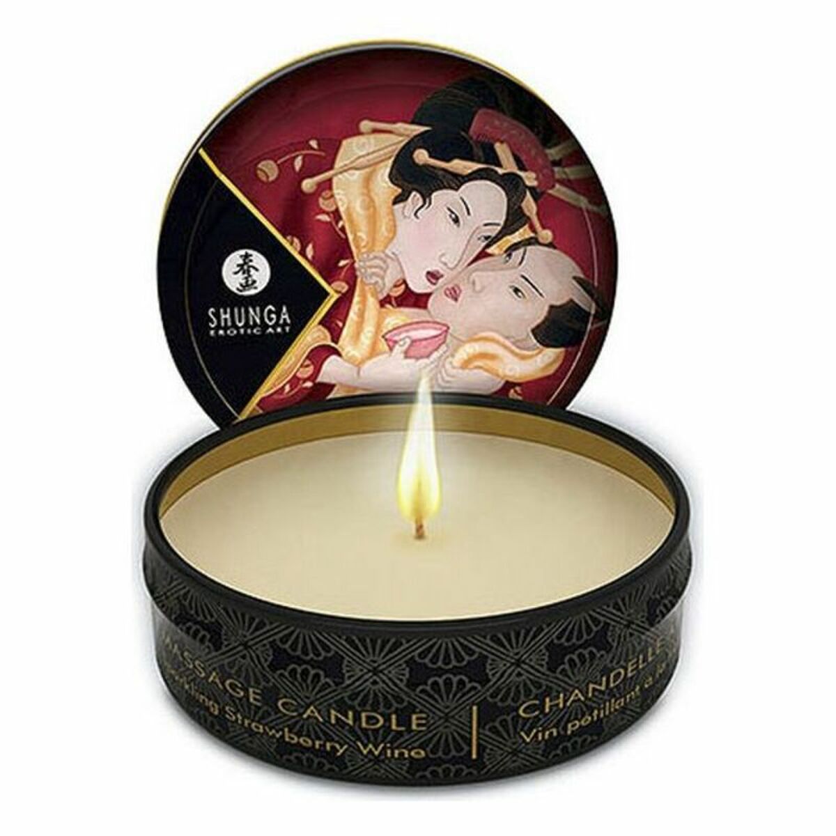Свеча для массажа Shunga 9046084 Клубника 30 ml-2