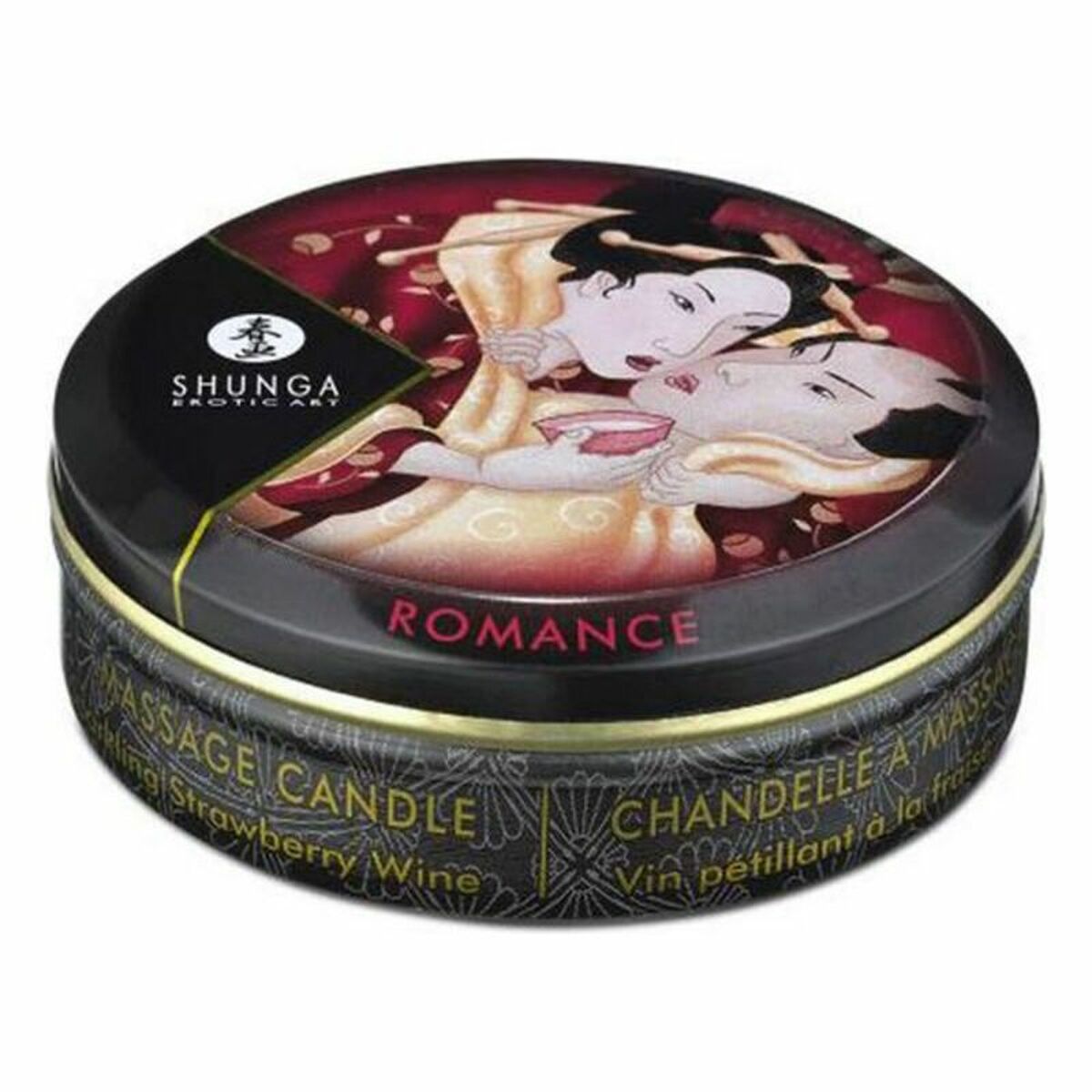 Свеча для массажа Shunga 9046084 Клубника 30 ml-4