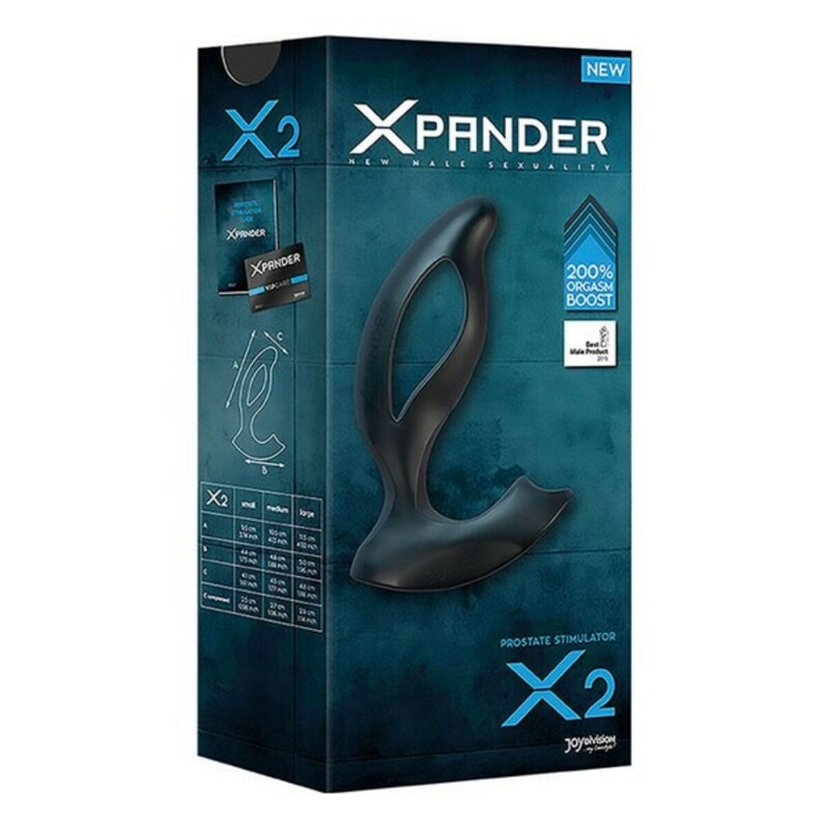 Силиконовый массажер простаты Xpander X2, черный Joydivision 5152720000 (9,5 cm) Чёрный-2