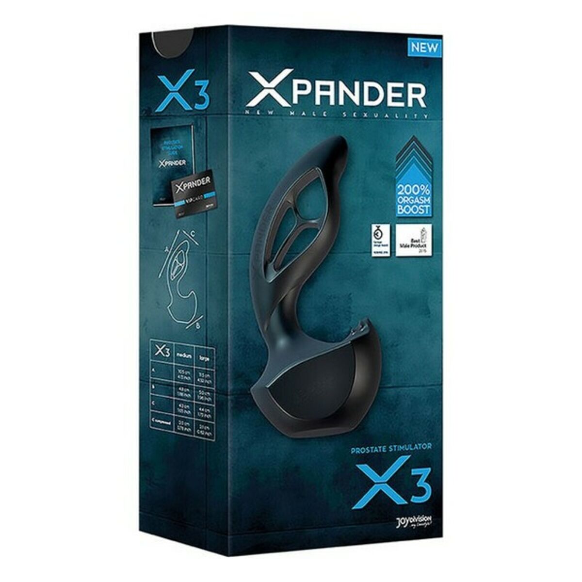 Силиконовый массажер простаты Xpander X3, черный Joydivision Xpander X3 Чёрный-2
