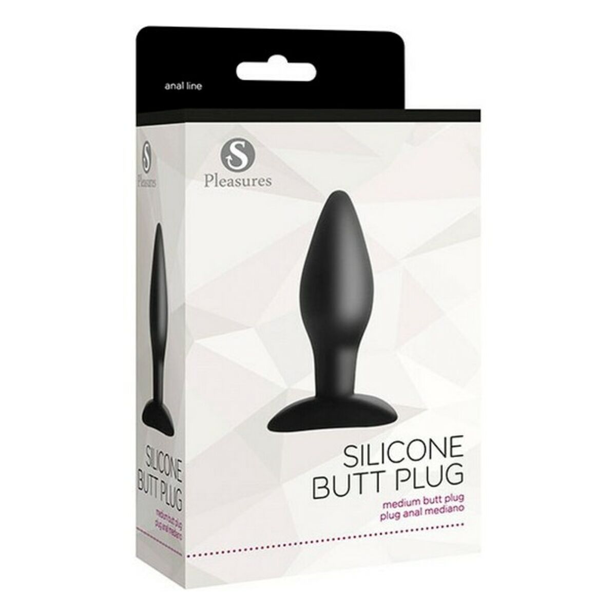 Анальный пробка S Pleasures Силикон Чёрный (Ø 4 cm)-2