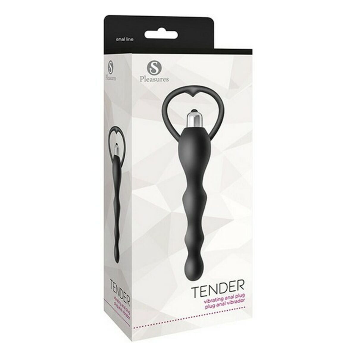Анальный пробка S Pleasures Tender Чёрный-2