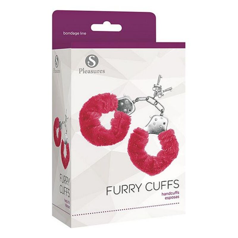 Наручники S Pleasures Furry Красный-2