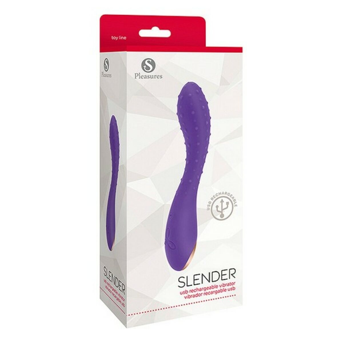 Вибратор для точки G S Pleasures Slender Пурпурный-2