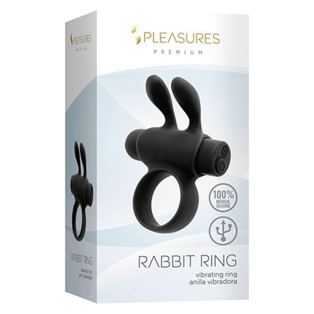 Кольца на пенис S Pleasures Rabbit Чёрный-2