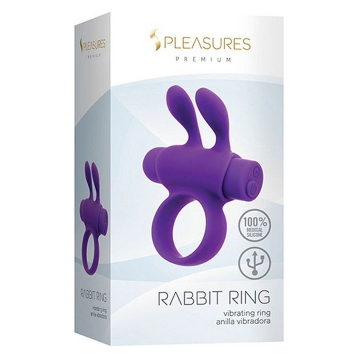 Кольца на пенис S Pleasures Rabbit Пурпурный-2