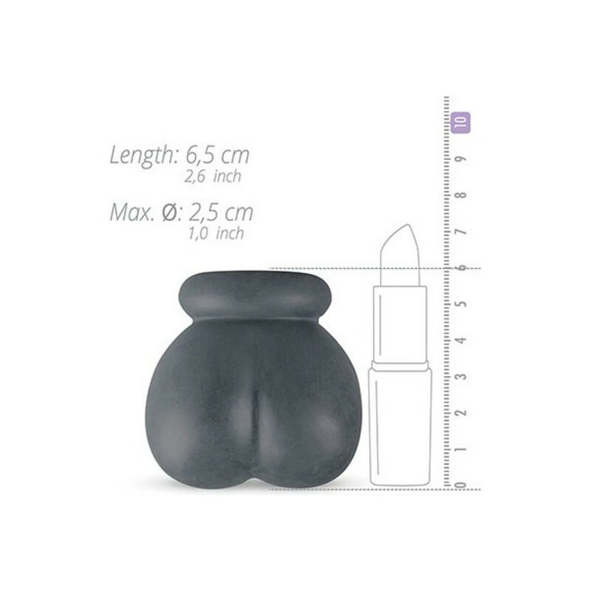 Кольца на пенис Boners Ball Pouch Темно-серый Семенники (Ø 20 mm)-2