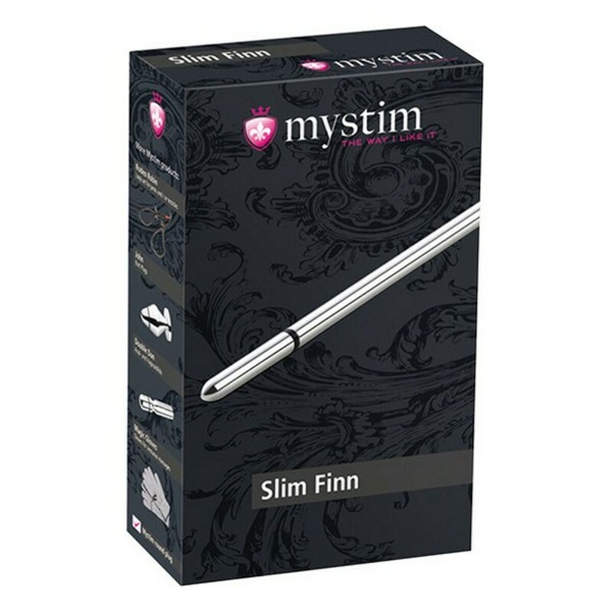 Саундинг для уретры Thin Finn Mystim Серебряный (15 cm)-2