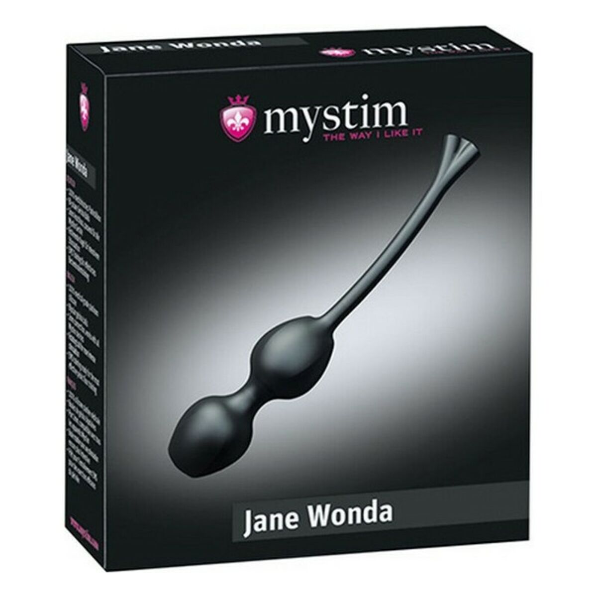 Вагинальные шарики Jane Wonda Kegel Balls, черные Mystim Силикон Силикон/ABS (Ø 3,3 cm)-2