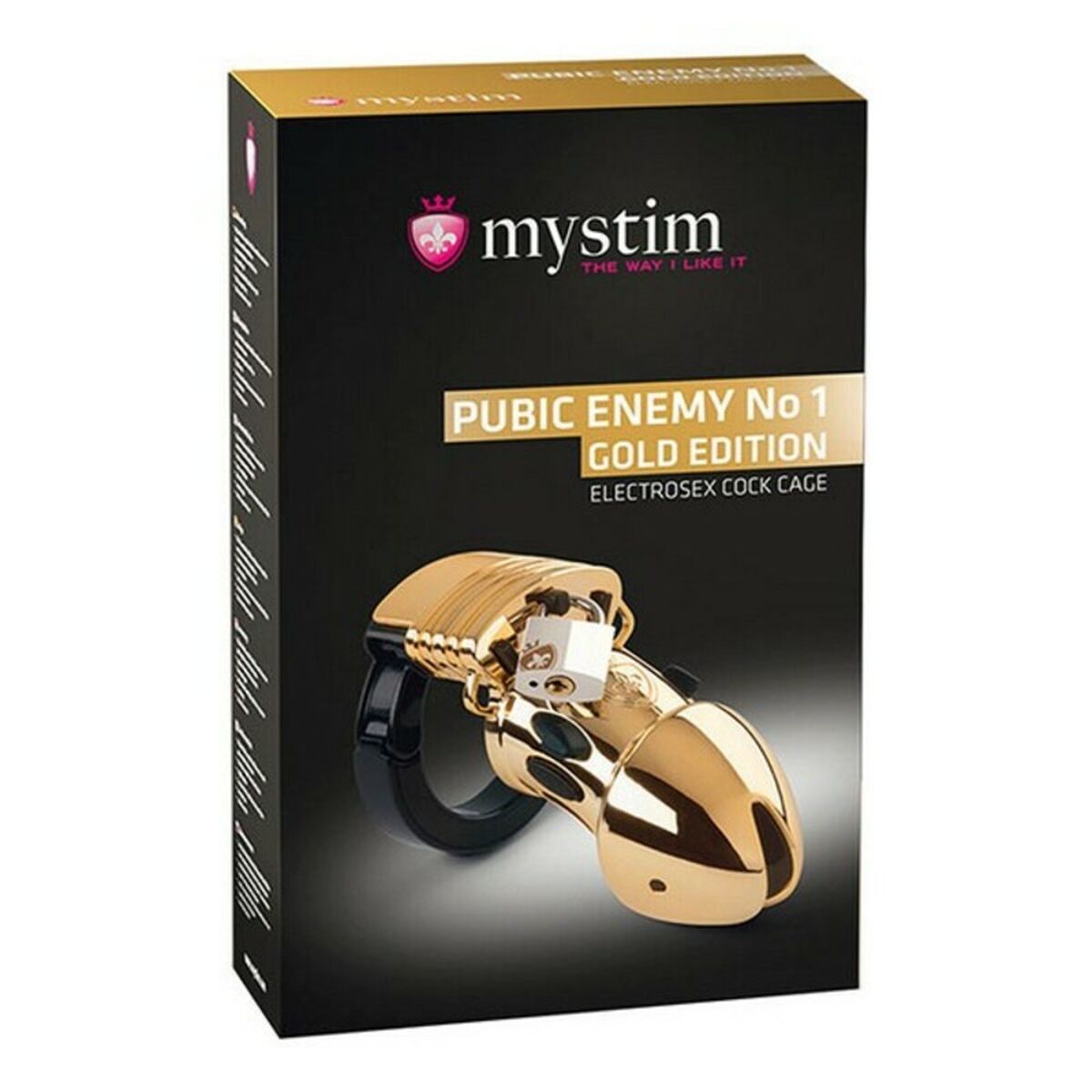 Мужской пояс верности Pubic Enemy No 1, золотистый Mystim 5142330000 Позолоченный-4