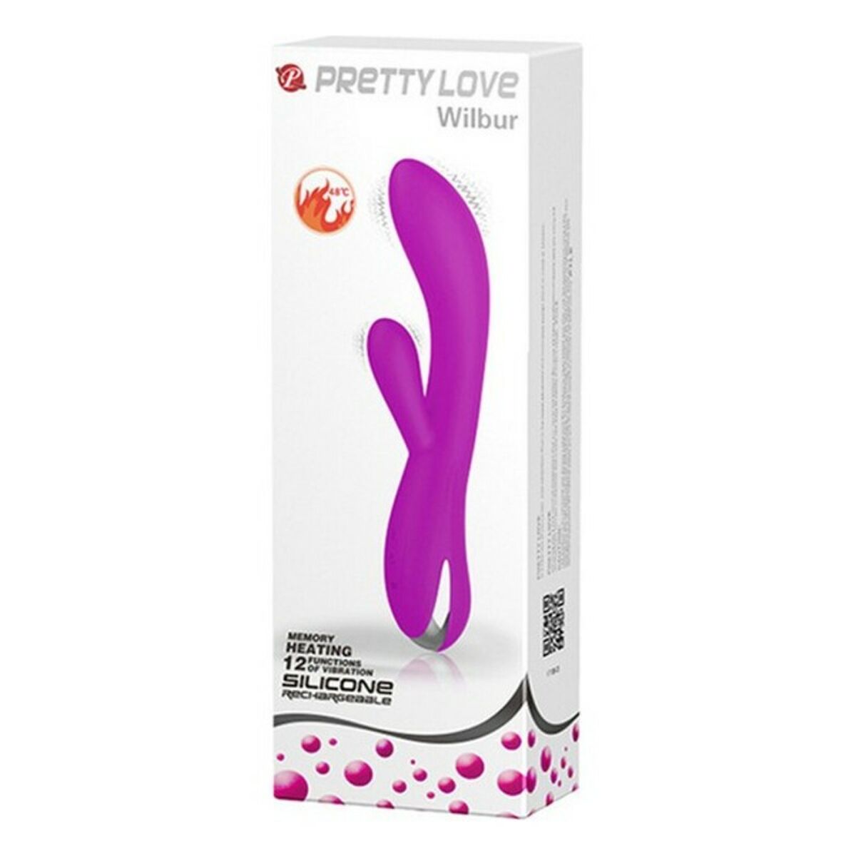 Двойной стимулирующий вибратор Pretty Love Wilbur Розовый (11 cm)-4
