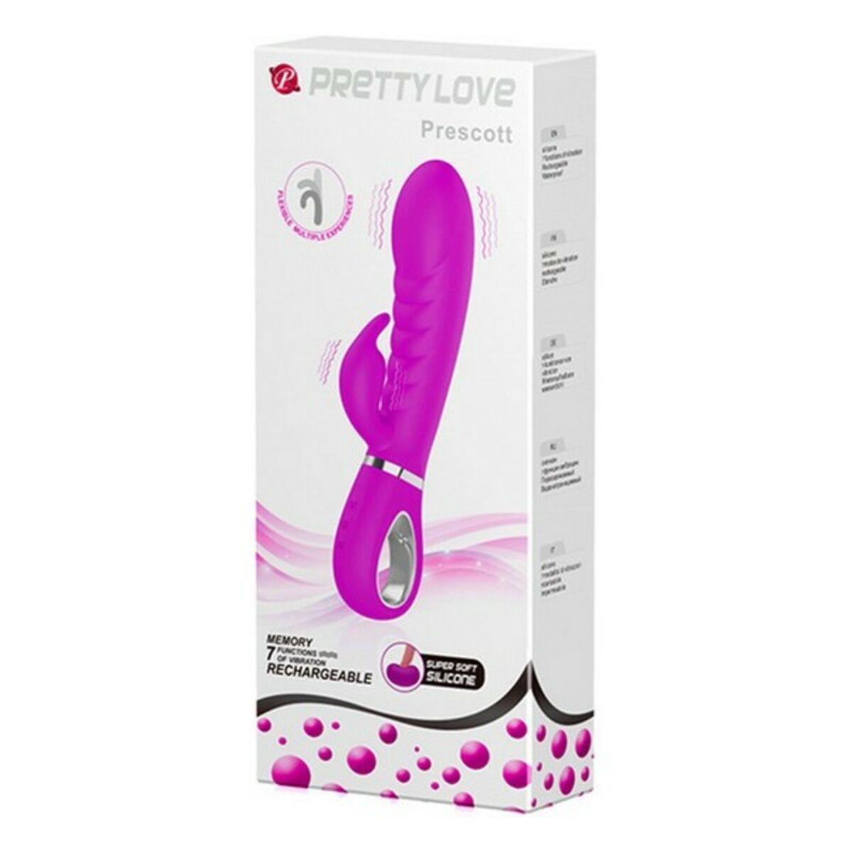 Двойной стимулирующий вибратор Pretty Love Prescott Лиловый (12 cm)-4