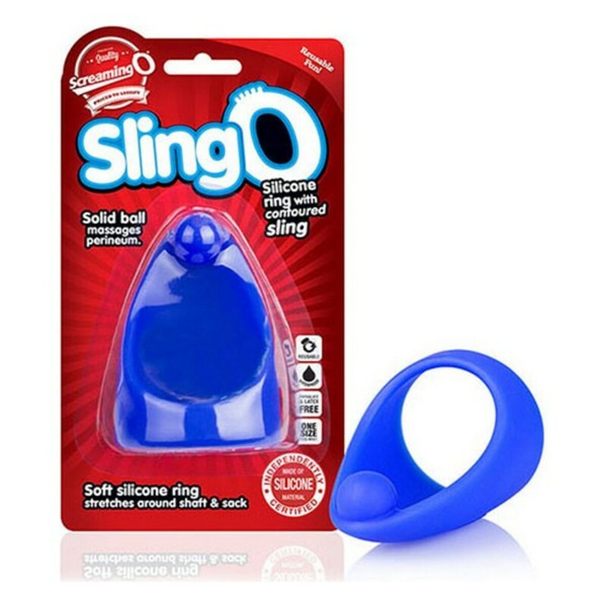 Кольца на пенис The Screaming O Slingo Синий-3