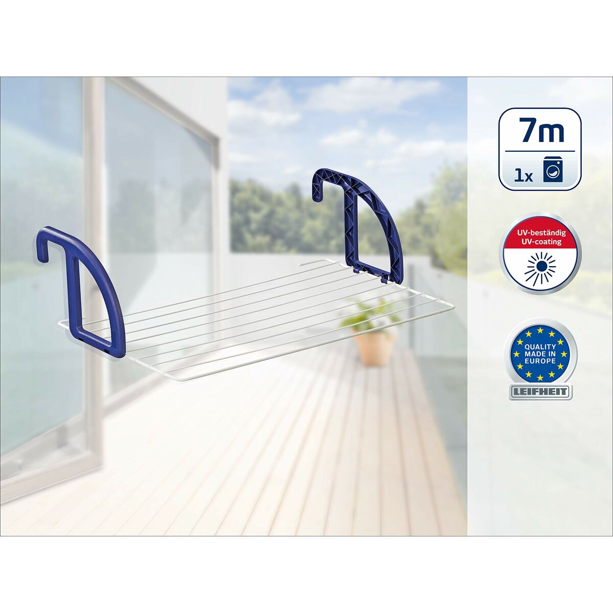 Secador Leifheit Classic 70 Para pendurar na varanda Branco-2