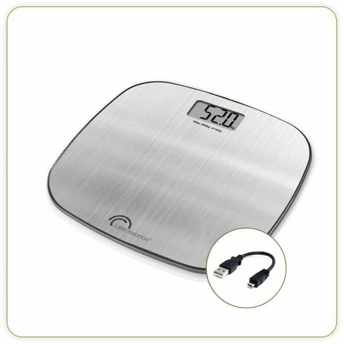 Dijital banyo dengesi Küçük Denge 8416 Paslanmaz çelik 180 kg 30 x 30 cm-2
