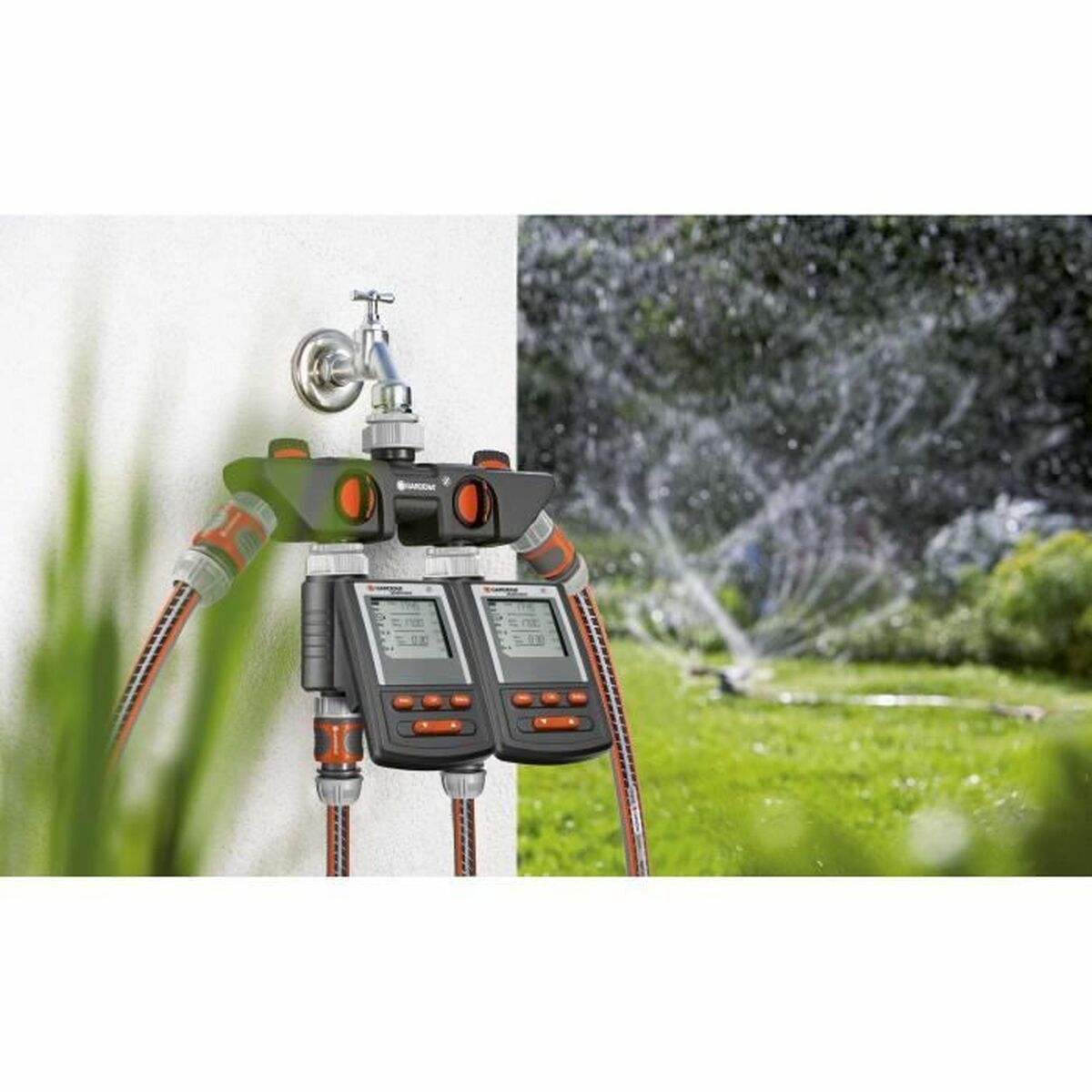 Шланговый соединитель Gardena Prof-System 08194-20 четверной-4