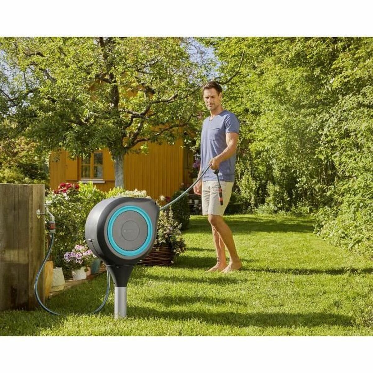 Hortum saklaýjy Gardena RollUp M Toprak awtomatiki 20 m-4