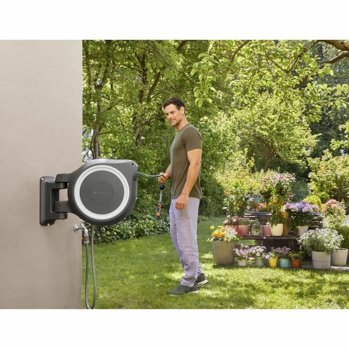 Portabandiera Gardena  L Muro automatico 30 m  13 mm-3