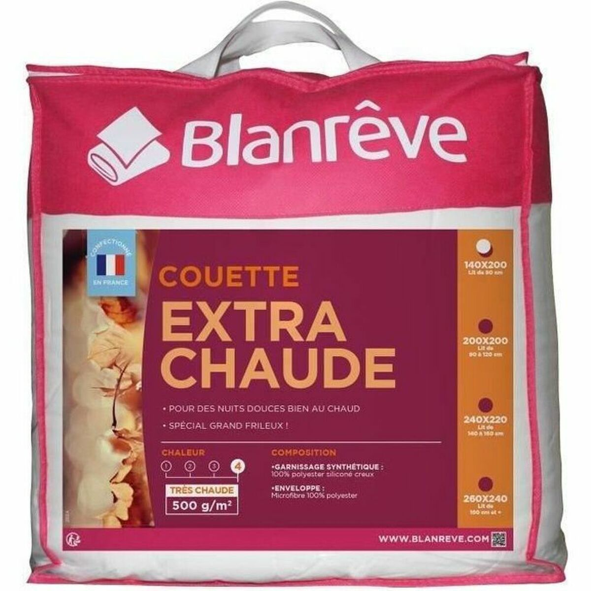 Скандинавское наполнение Blanreve 500 g/m² Белый 140 x 200 cm-2
