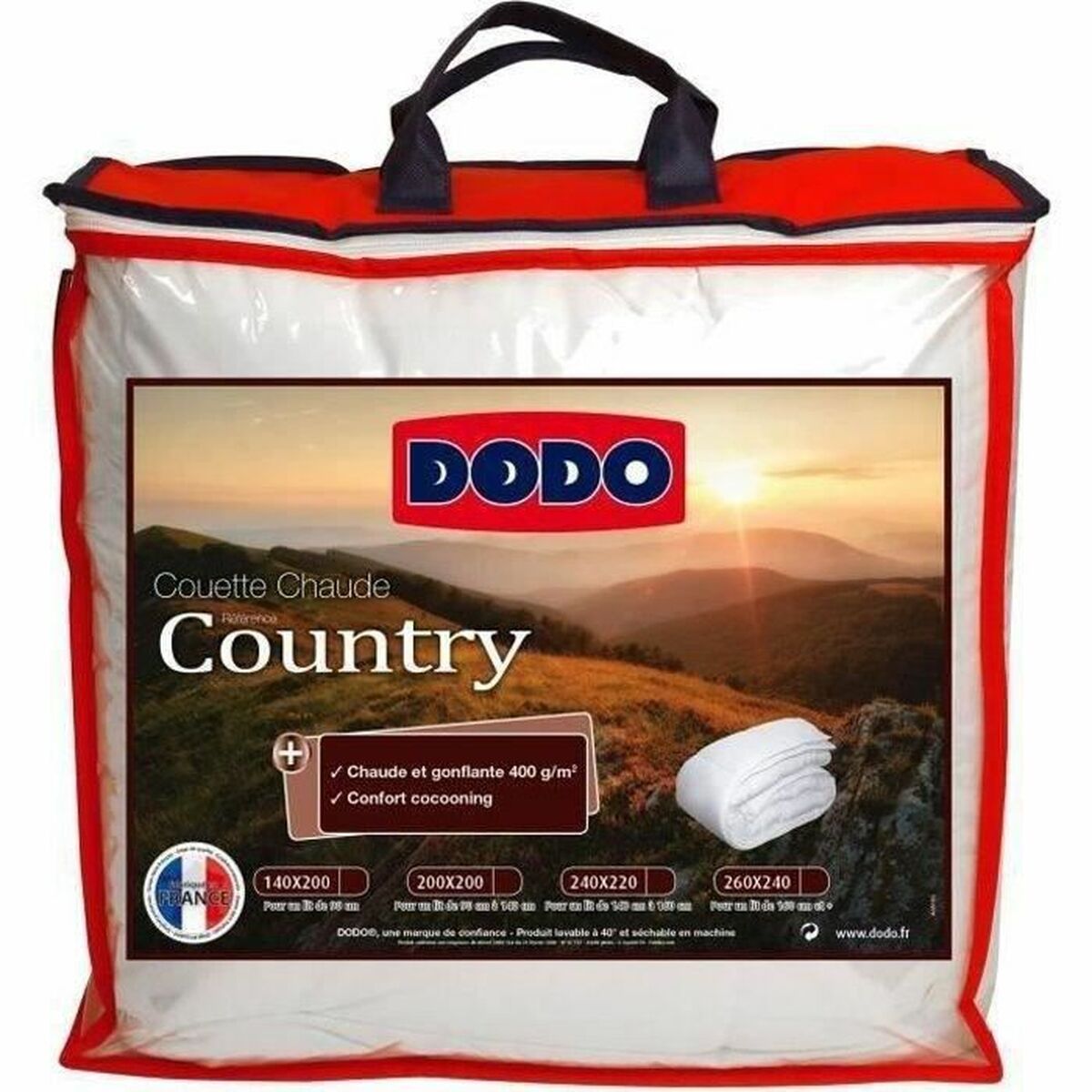 Скандинавское наполнение DODO Country Белый 400 g /m² 200 x 200 cm-2
