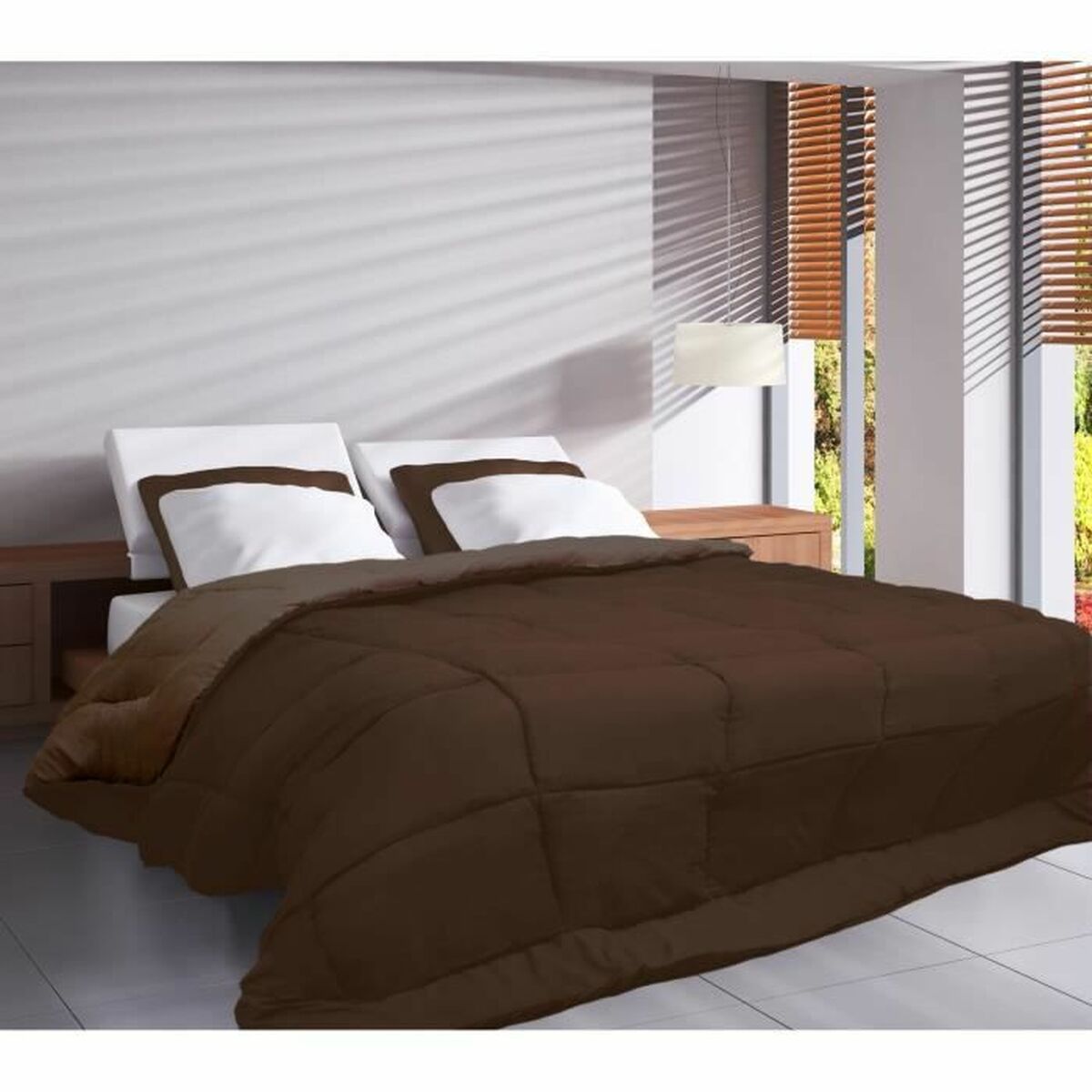 Скандинавское наполнение Poyet  Motte Calgary Moka Шоколад 200 x 200 cm 400 g /m²-3