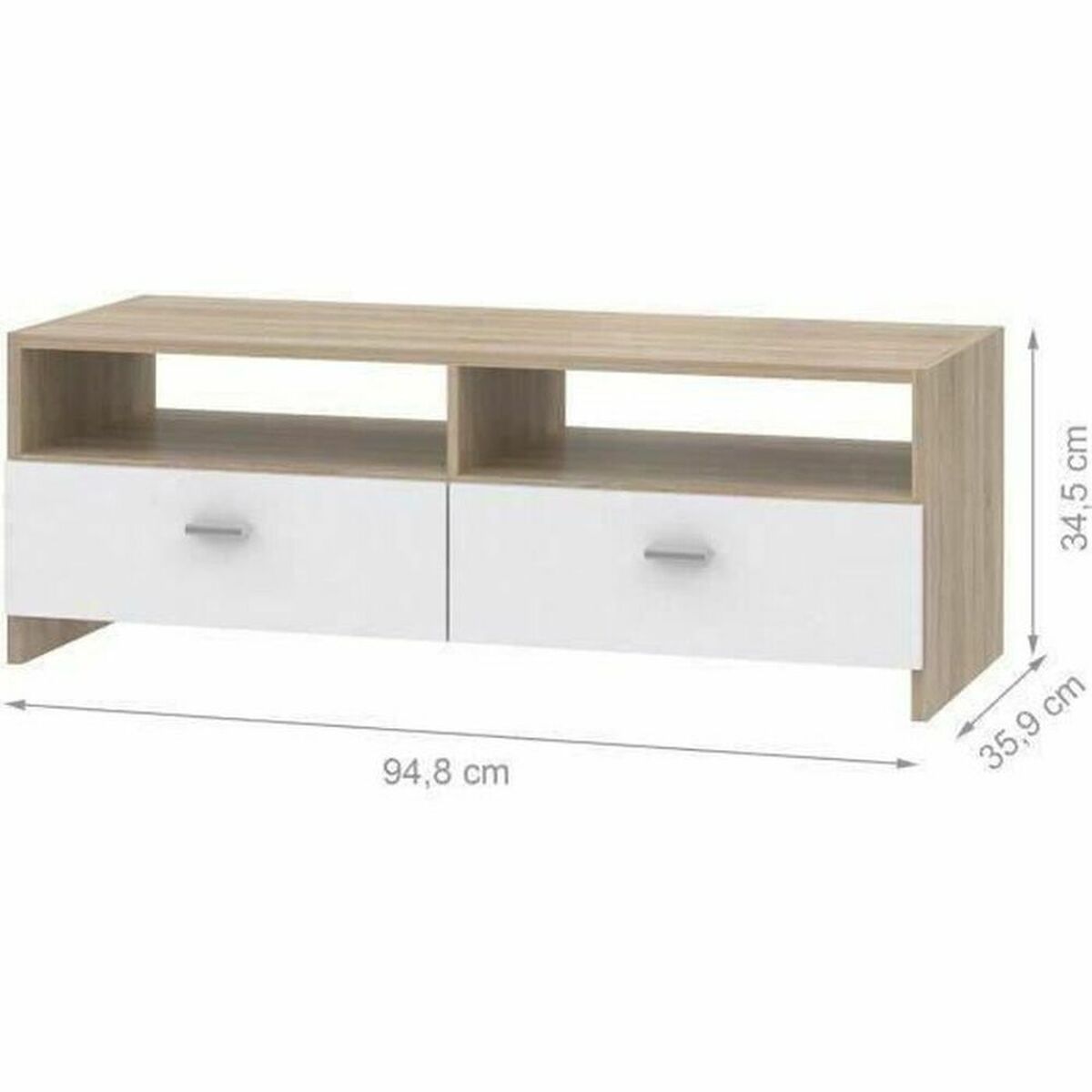 TV cabinet 95 x 34.6 x 35.8 cm White-2
