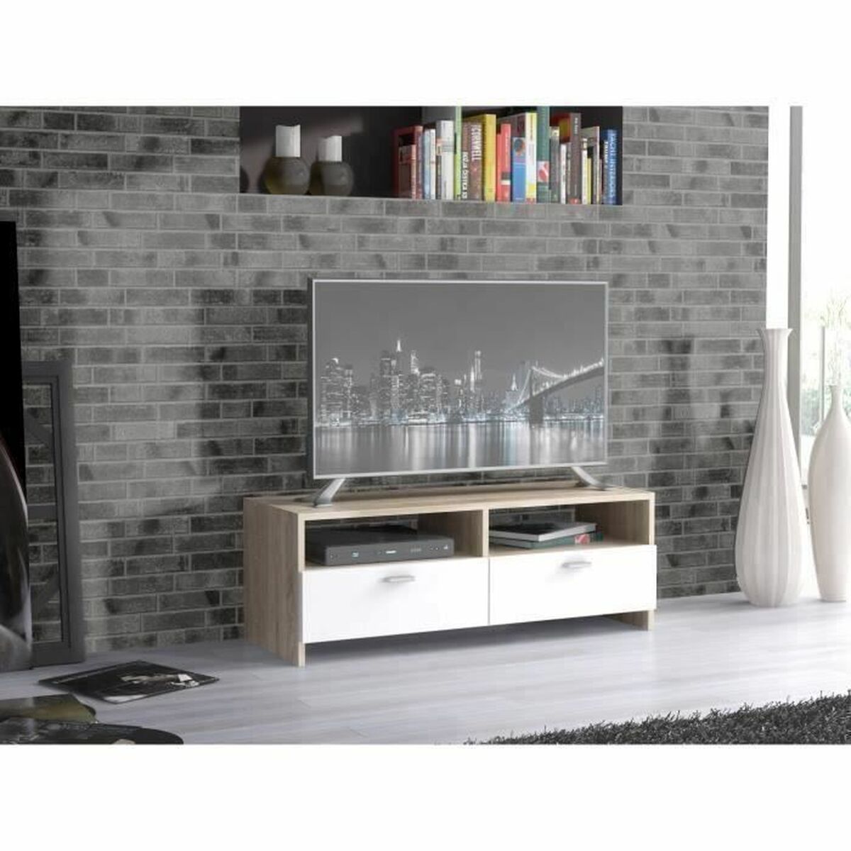 TV cabinet 95 x 34.6 x 35.8 cm White-3