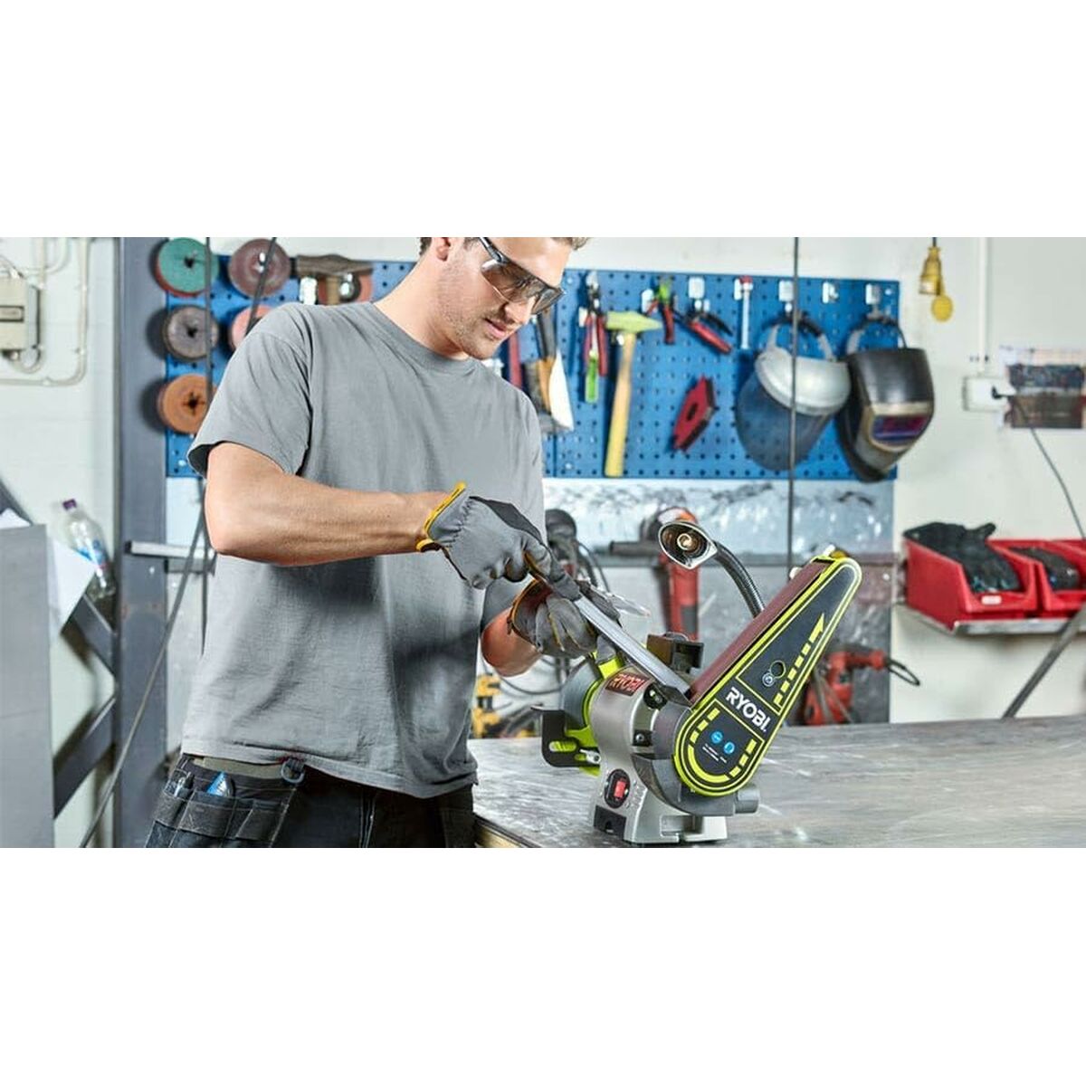 Ryobi RBGL250G 250 W Combined Belt and Disc Grinder-3