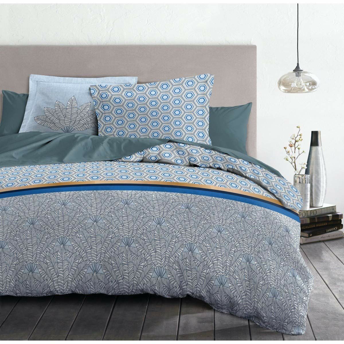 Пододеяльник HOME LINGE PASSION Белый Синий 240 x 260 cm-3