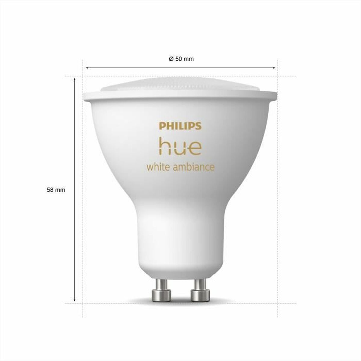 Bombilla LED Philips 8719514339903 Blanco G GU10 350 lm (2200K) (6500 K)-2