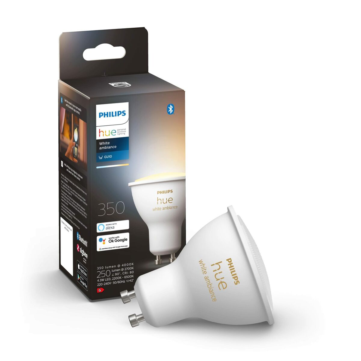 Bombilla LED Philips 8719514339903 Blanco G GU10 350 lm (2200K) (6500 K)-3