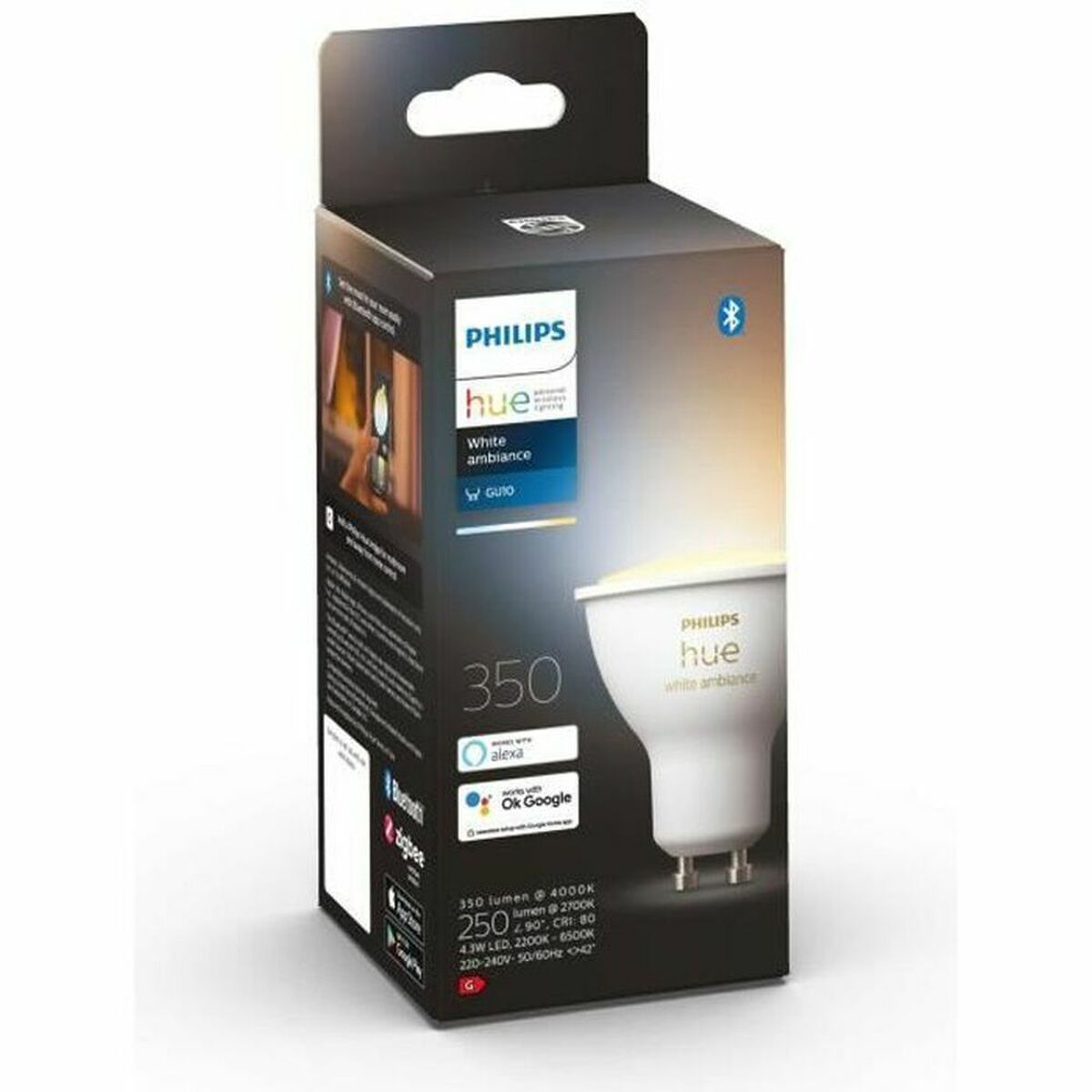 Bombilla LED Philips 8719514339903 Blanco G GU10 350 lm (2200K) (6500 K)-4