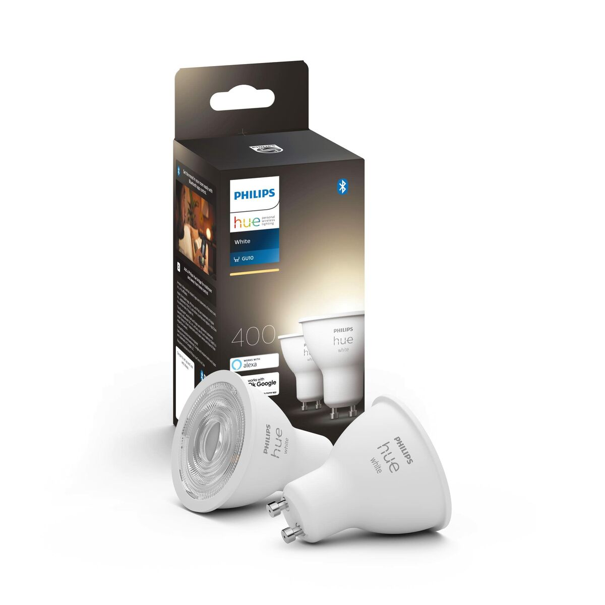 Bombilla inteligente Philips 8719514340145 Blanco F GU10 400 lm (2700k) (2 piezas)-2