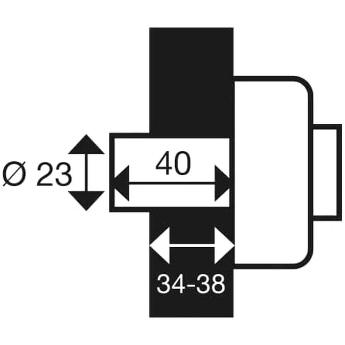 Safety Lock Yale YV26BT-40 Beige Metal Ø 23 mm-3