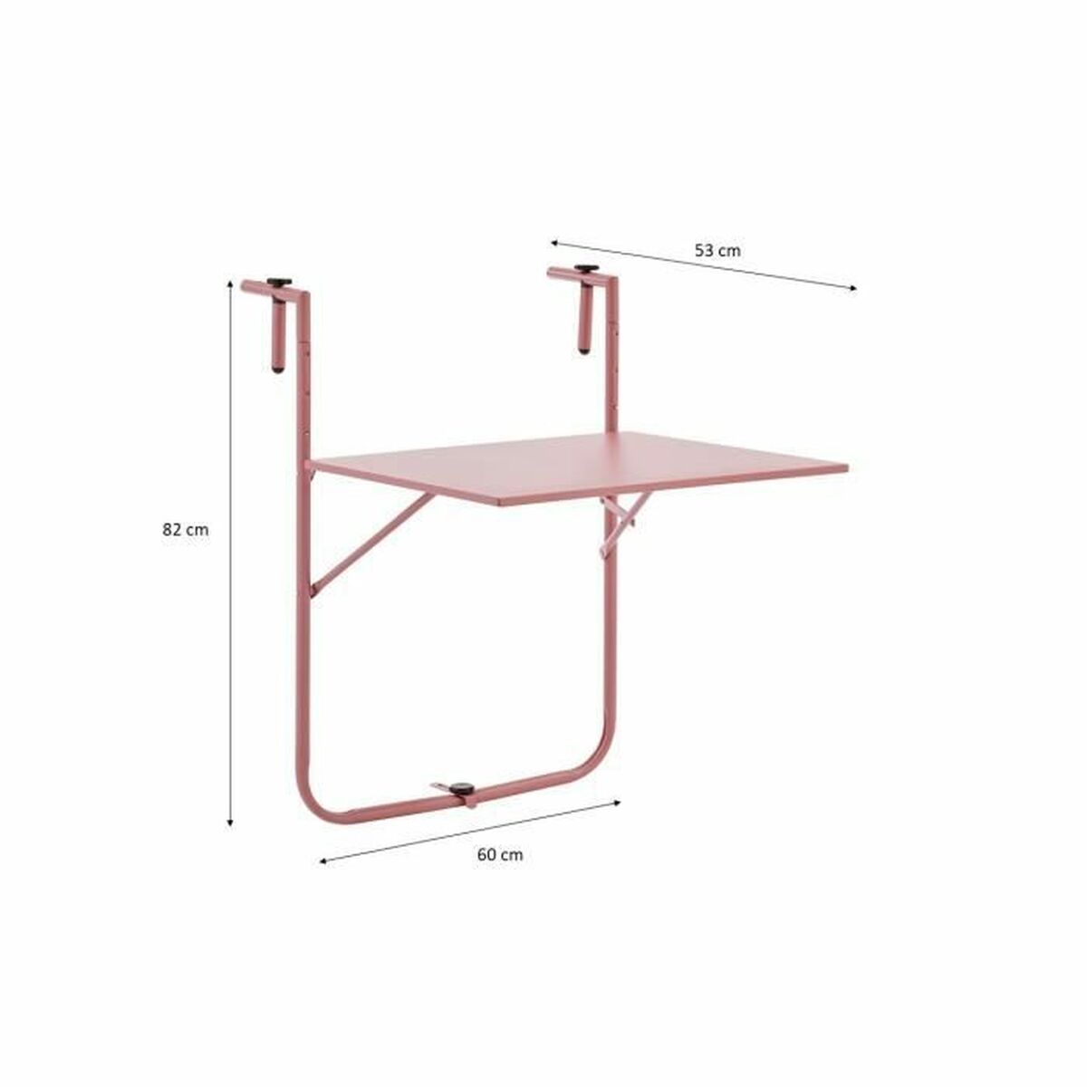 Складной стол 60 x 78 x 86-101 cm Сталь-2