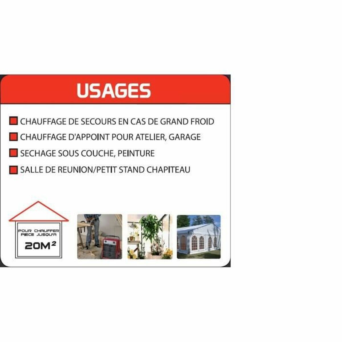 Портативный термовентилятор MECAFER MH2000 2000 W-2