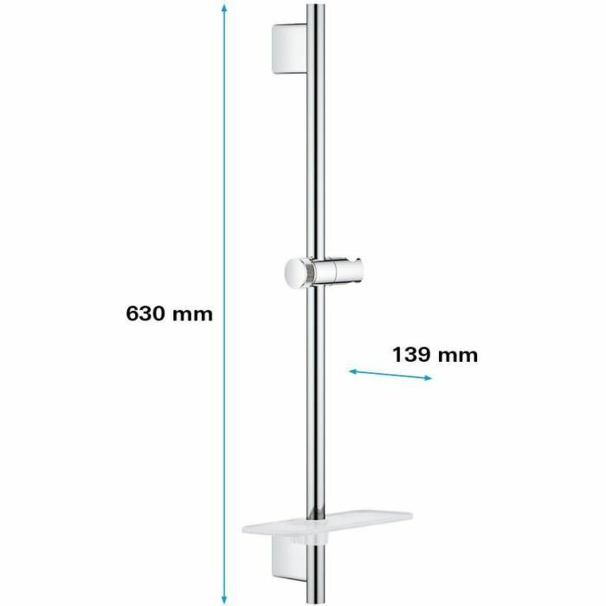 Duschrohr Grohe 26599000 Metall Kunststoff 60 cm-3