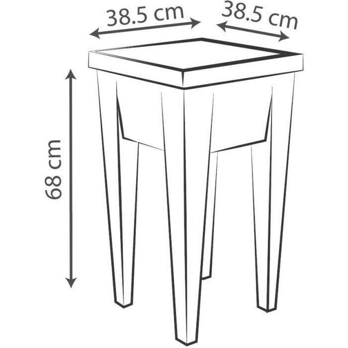 Suporte para pote de flores EDA legumes Mesa de cultivo 38,5 x 38,5 x 68 cm-2