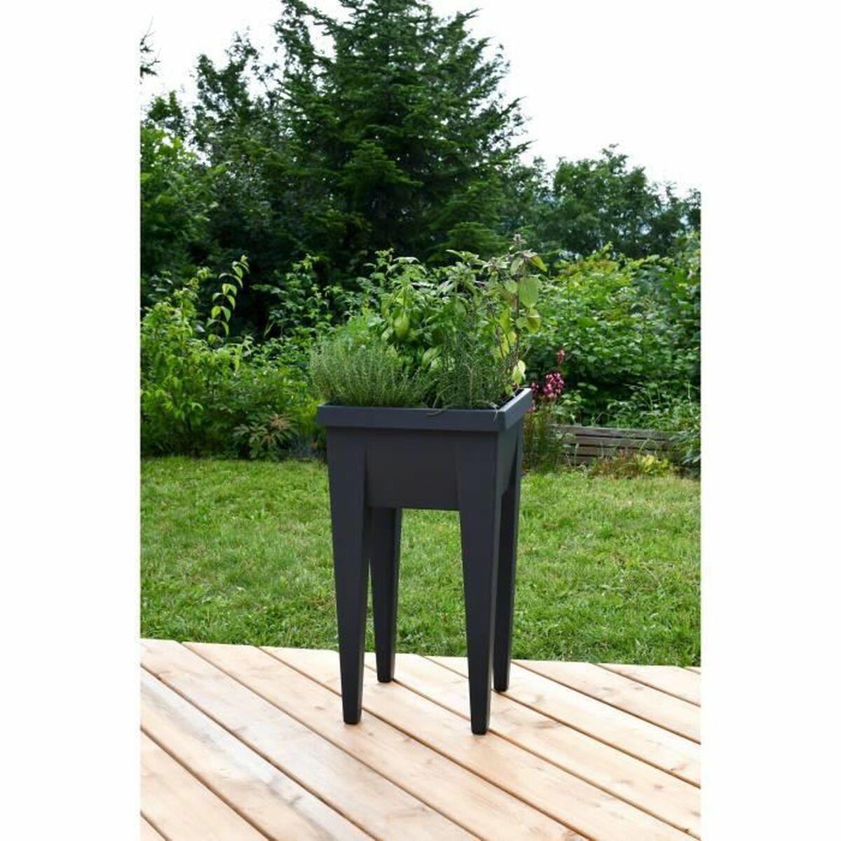 Suporte para pote de flores EDA legumes Mesa de cultivo 38,5 x 38,5 x 68 cm-4