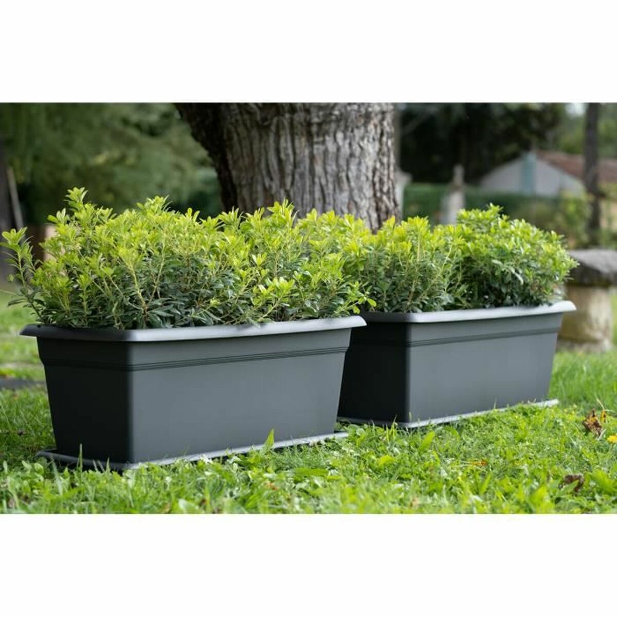 Banco Stepanplast Mediterraneo Plástico antracito 100 cm-2