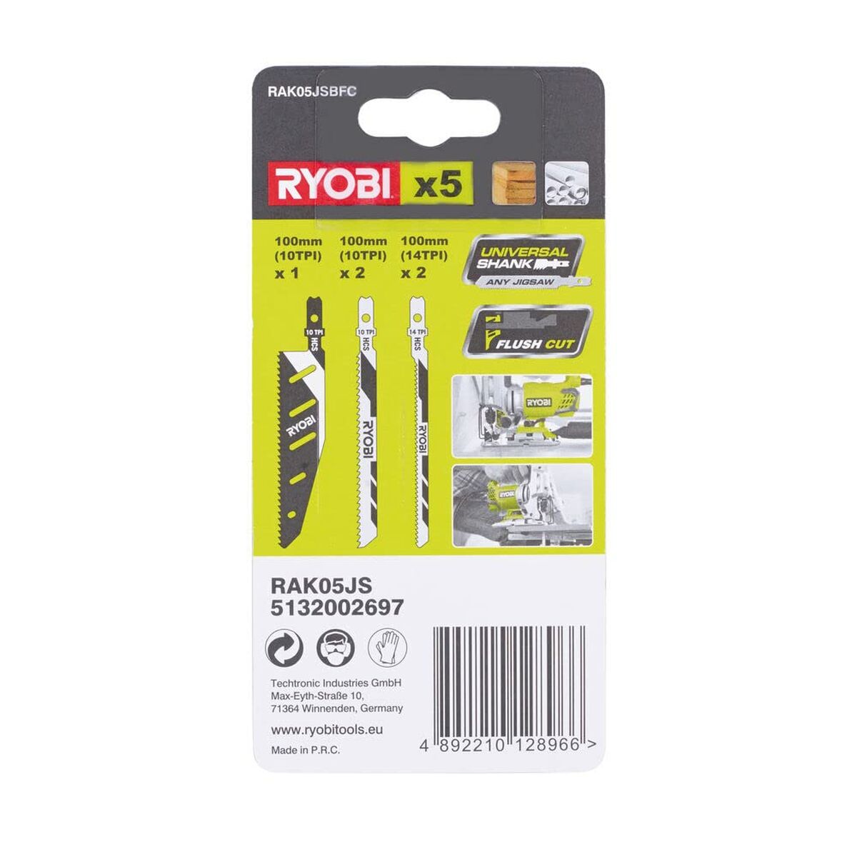 Ryobi FlushCut Jigsaw Blade 5 Items-3