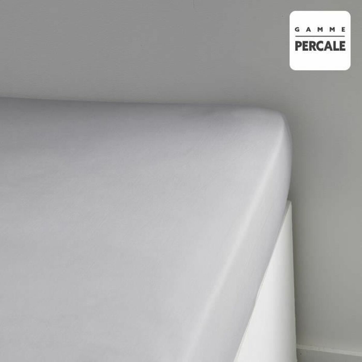 Подогнанный нижний лист TODAY Percale Светло-серый 140 x 200 cm Серый-2