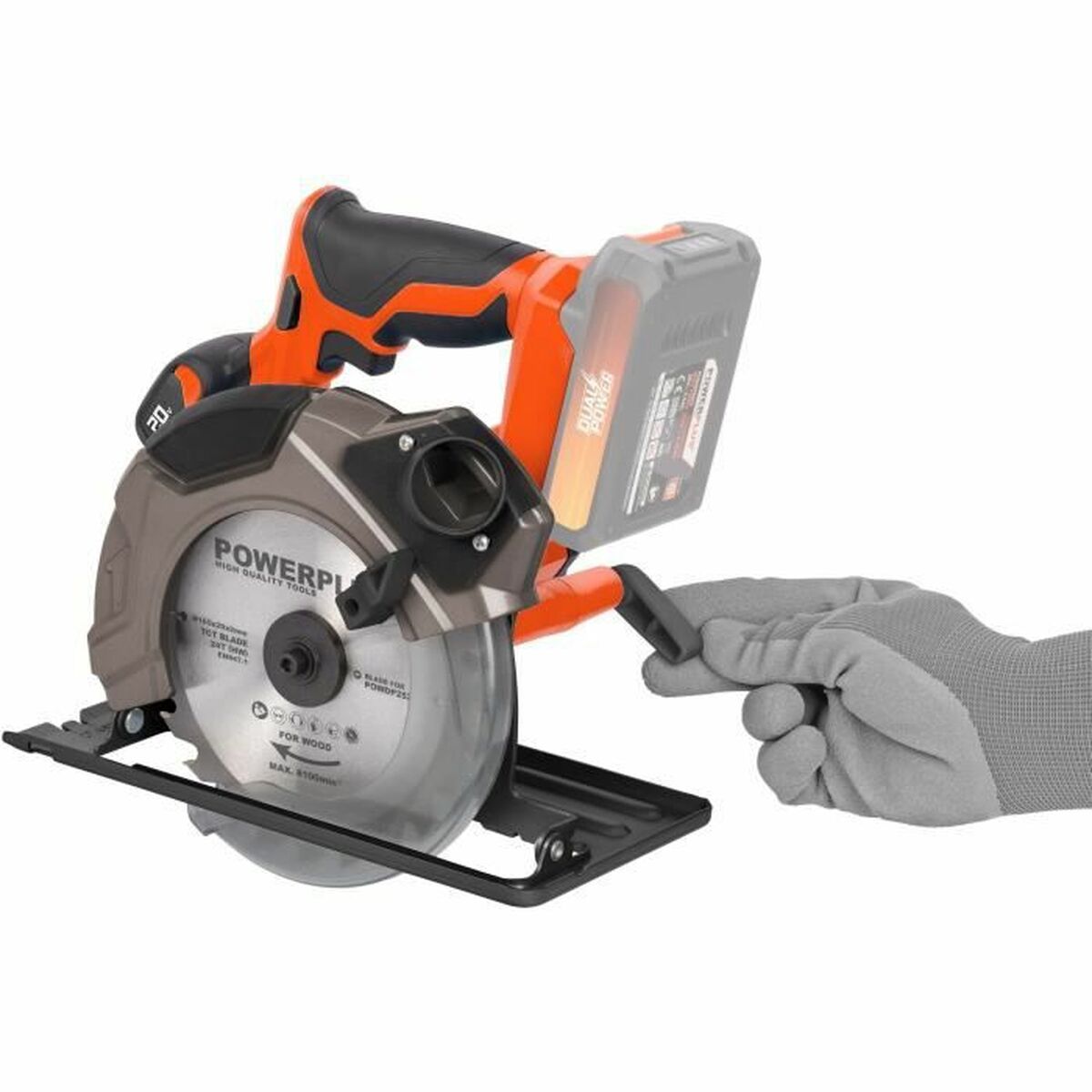Powerplus Dual Power Powdp25200 20 V 165 mm circular saw-3